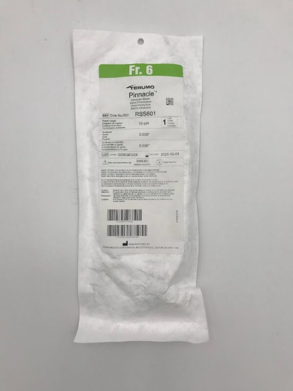 TERUMO RSS601 Pinnacle Introducer Sheath 6Fr. 10cm x 0.035" x 0.035"