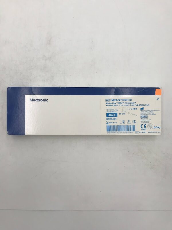 MEDTRONIC MR8-SP14MH30 Midas Rex MR8 ClearView Proximal Bend, Length 14cm x Fluted Match Head 3mm (X)