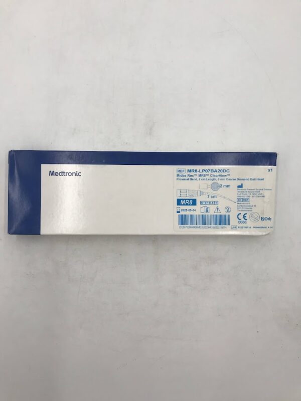 MEDTRONIC MR8-LP07BA20DC Midas Rex ClearView Proximal Bend, Length 7cm, Coarse Diamond Ball Head 2mm (X)