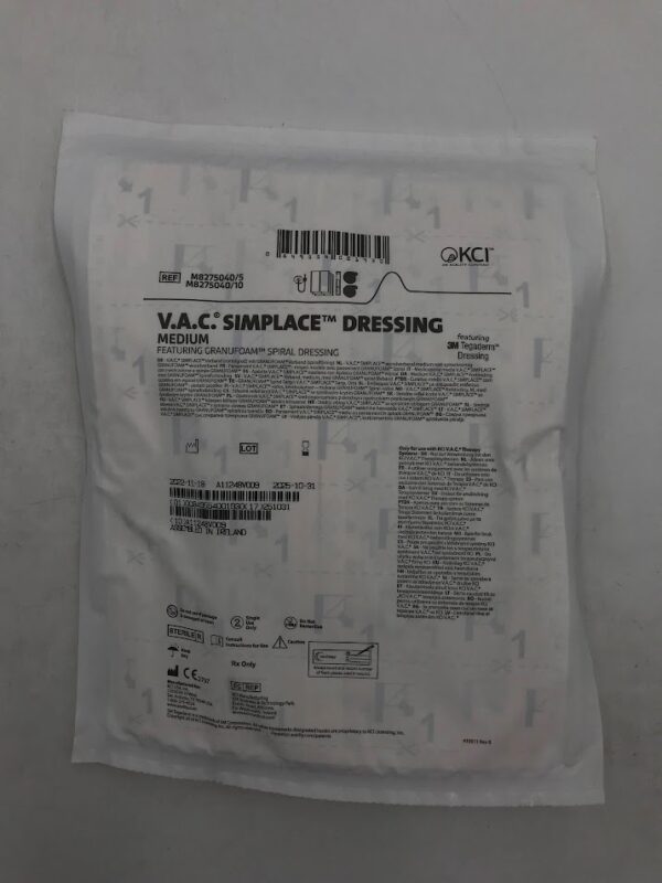 KCI M8275040 V.A.C. Simplace Dressing Medium Featuring Granufoam Spiral Dressing