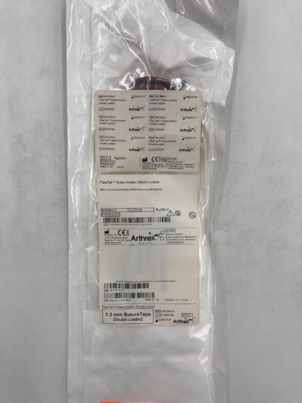 ARTHREX AR-3602-2 FiberTak Suture Anchor Double Loaded SutureTape 1.3mm (X)