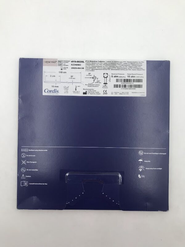 CORDIS 419-0020L OPTA Pro PTA Dilation Catheter 5-6F x 10mm x 2cm x 110cm (X)
