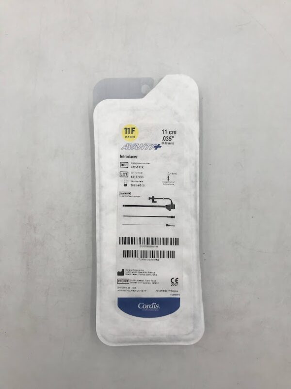 CORDIS 402-611X Avanti+ Introducer 11F, 11cm x .035in (X)