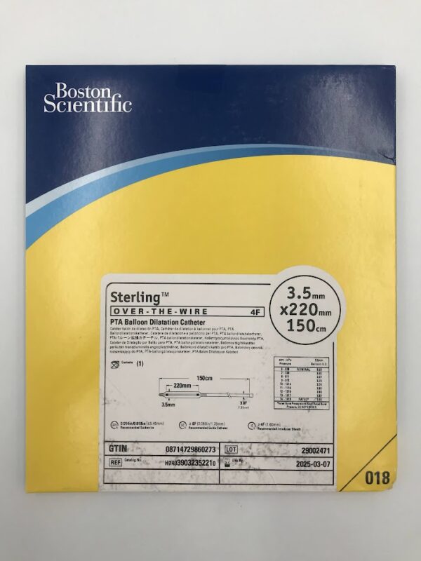 BOSTON SCIENTIFIC 3903235221 Sterling Over-The-Wire PTA Balloon Dilatation Catheter 4F 3.5mm x 220mm x 150cm (X)