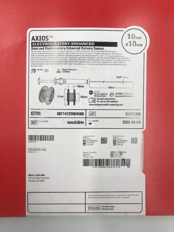 BOSTON SCIENTIFIC 5364 Axios Electrocautery-Enhanced Stent Delivery Device 10mm x 10mm (X)