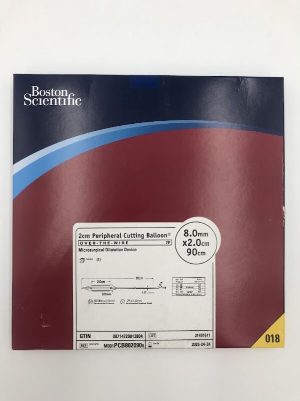 BOSTON SCIENTIFIC PCB802090 2cm Peripheral Cutting Balloon Over-The-Wire Microsurgical Dilatation Device 7F 8.0mm x 2.0cm x 90cm (X)