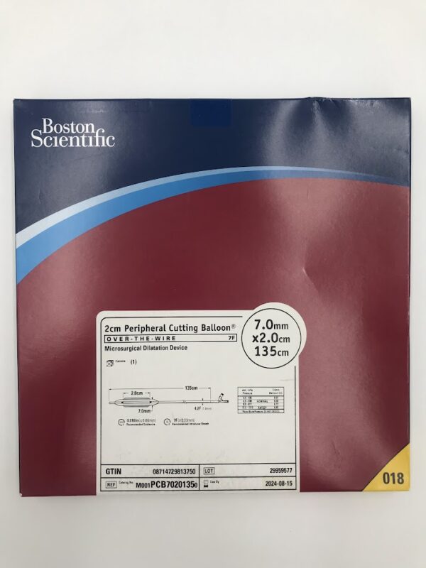 BOSTON SCIENTIFIC PCB7020135 2cm Peripheral Cutting Balloon Over-The-Wire Microsurgical Dilatation Device 7F 7.0mm x 2.0cm x 135cm (X)