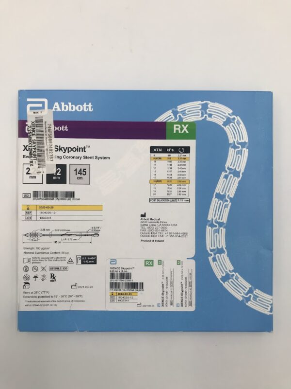 ABBOTT 1804225-12 XIENCE Skypoint Everolimus Eluting Coronary Stent System (X)