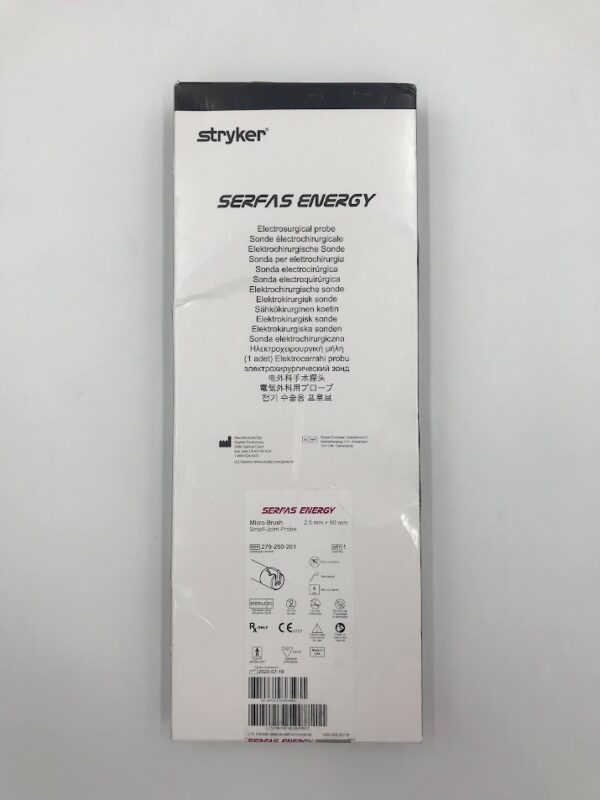 STRYKER 0279-250-201 Serfas Energy Electrosurgical Probe. Micro-brush Small-joint Probe 2.5mm X 135mm (X)  ***EXPIRED 2025-07-18***