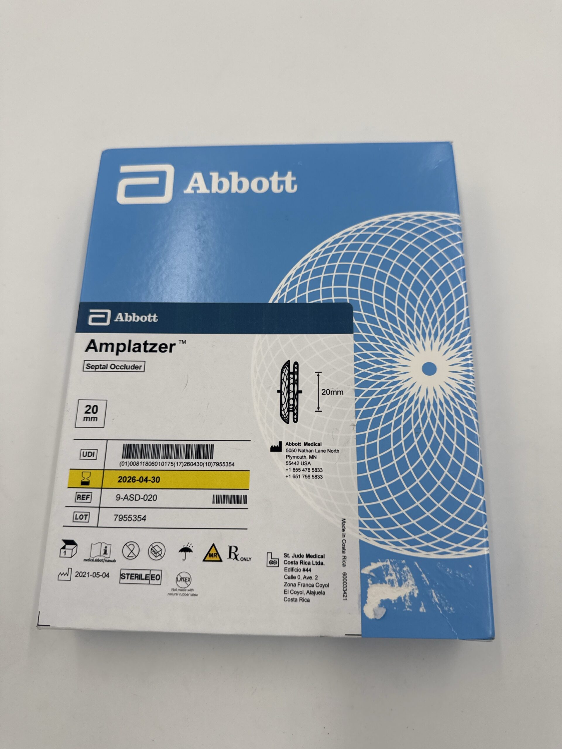 ABBOTT 9-ASD-020 Amplatzer Septal Occluder 20mm (X)