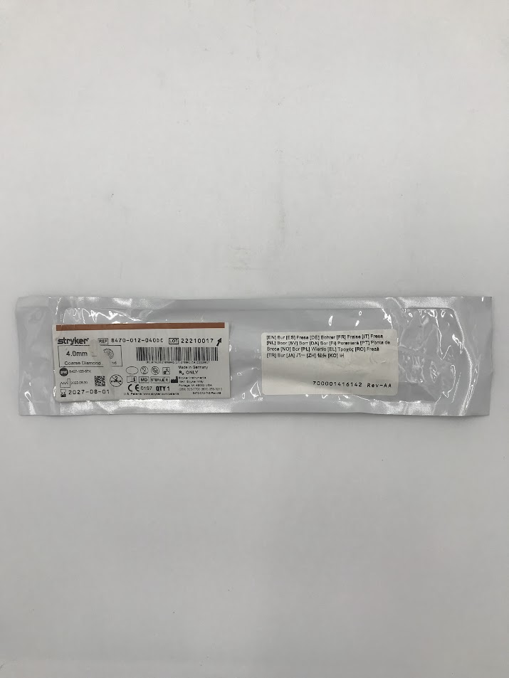 STRYKER INSTRUMENTS 8470-012-040DC 4.0mm Coarse Diamond Round