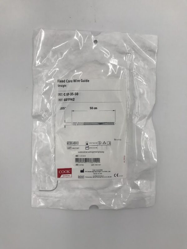 COOK G01942 Straight Fixed Core Wire Guide 0.35" / 50cm