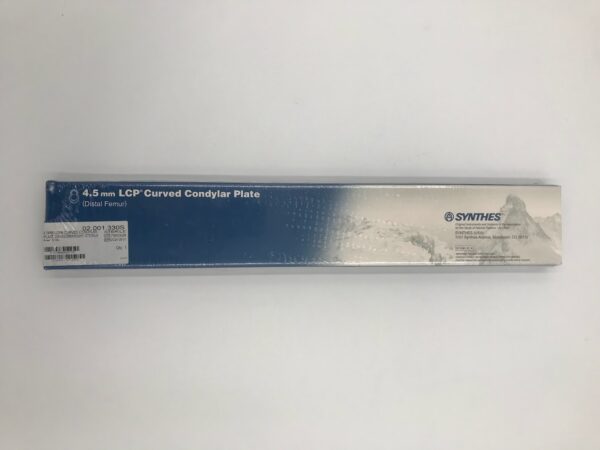 SYNTHES 02.001.330S 4.5mm LCP Curved Condylar Plate 20h/422mm/right-sterile Mat: 316L (X)
