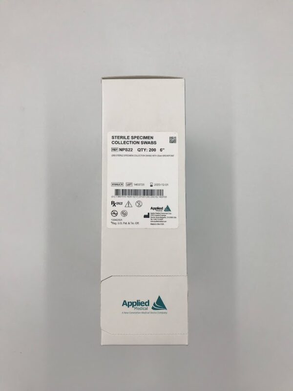 APPLIED MEDICAL NPS22 Sterile Specimen Collection Swabs (Box/200) 6'' (X)
