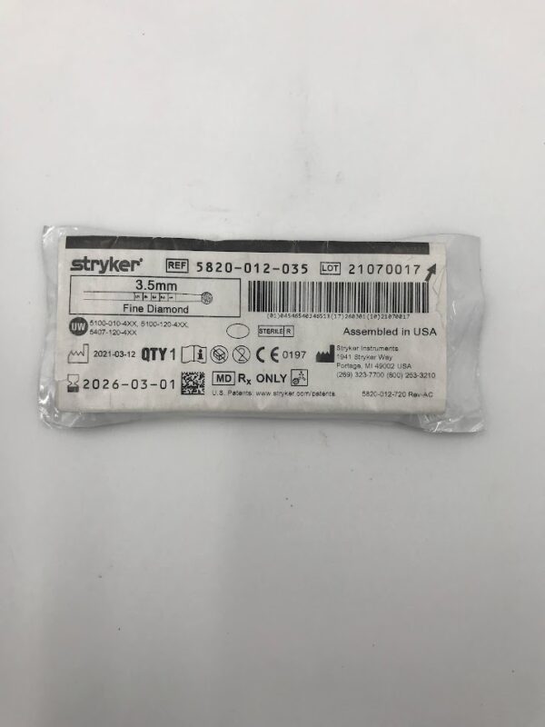 STRYKER INSTRUMENTS 5820-012-035 3.5mm Fine Diamond