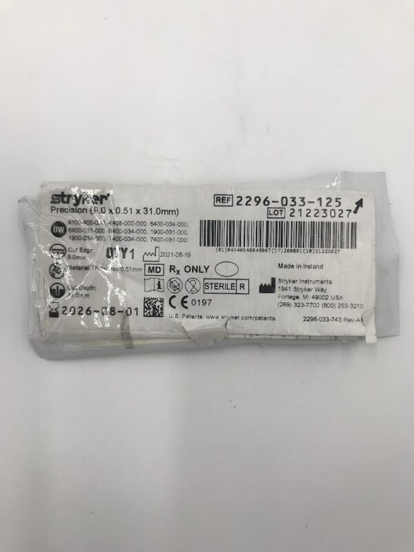 STRYKER INSTRUMENTS 2296-033-125 Precision (9.0 x 0.51 x 31.0mm)