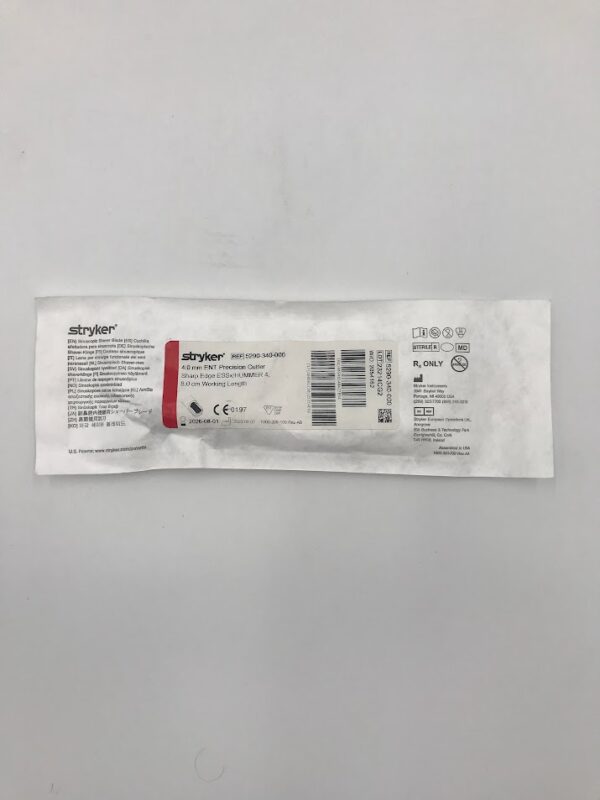 STRYKER 5290-340-000 4.0mm ENT Precision Cutter Sharp Edge Essx/Hummer 4, 8.0cm, Working Length
