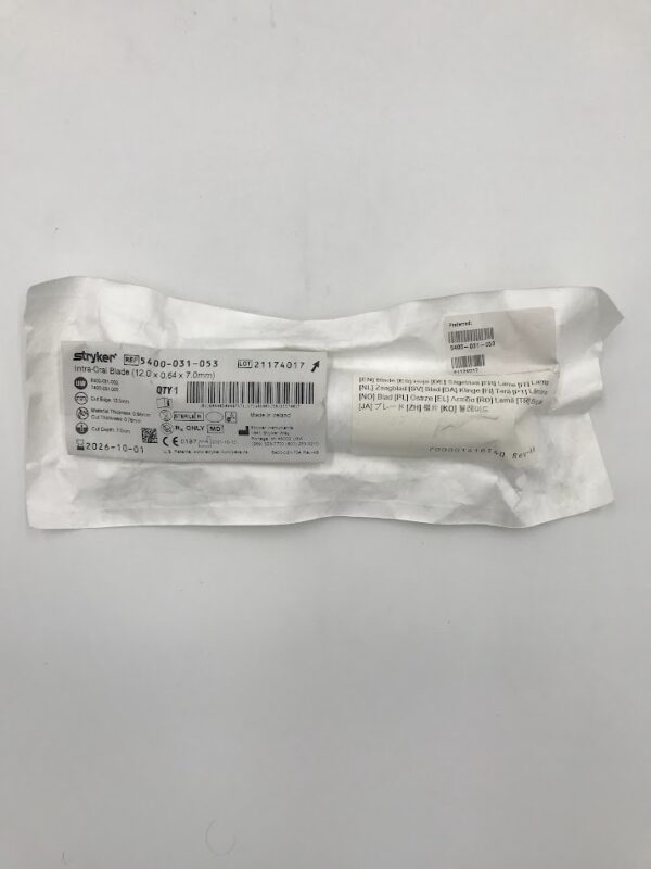 STRYKER INSTRUMENTS 5400-031-053 Intra-Oral Blade (12.0 x 0.64 x 7.0mm)