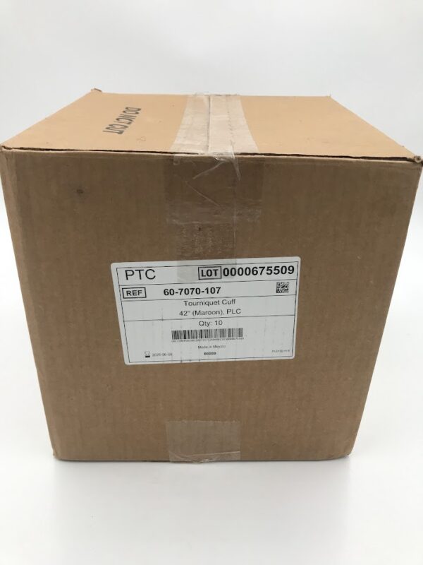 ZIMMER 60-7070-107 Sterile Disposable Tourniquet Cuff With PLC, Dual Port, Single Bladder 42" (107cm) (Box/10) (Reprocessed by Stryker)