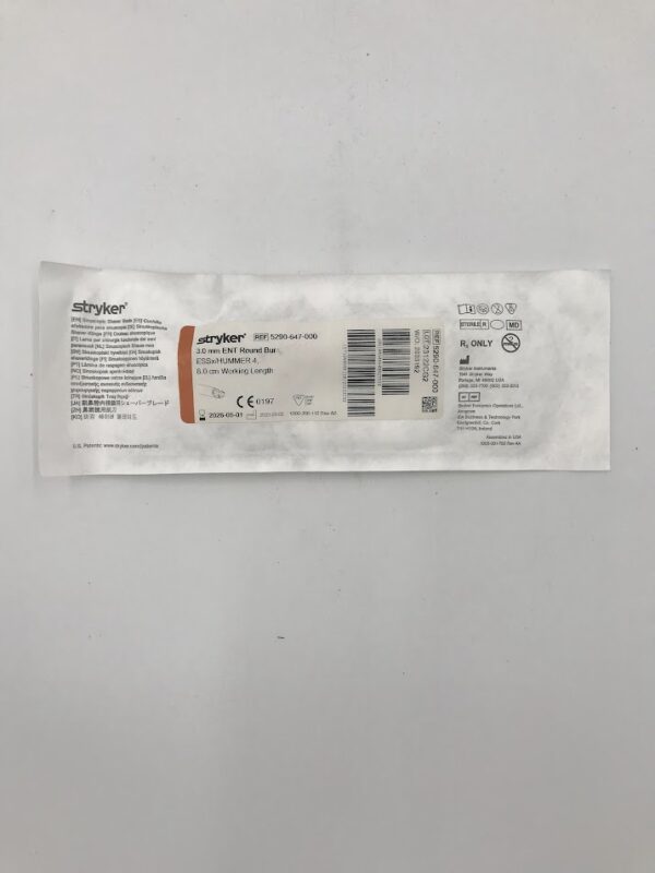 STRYKER 5290-647-000 Ent Round Bur ESSx/Hummer 4 3.0mm