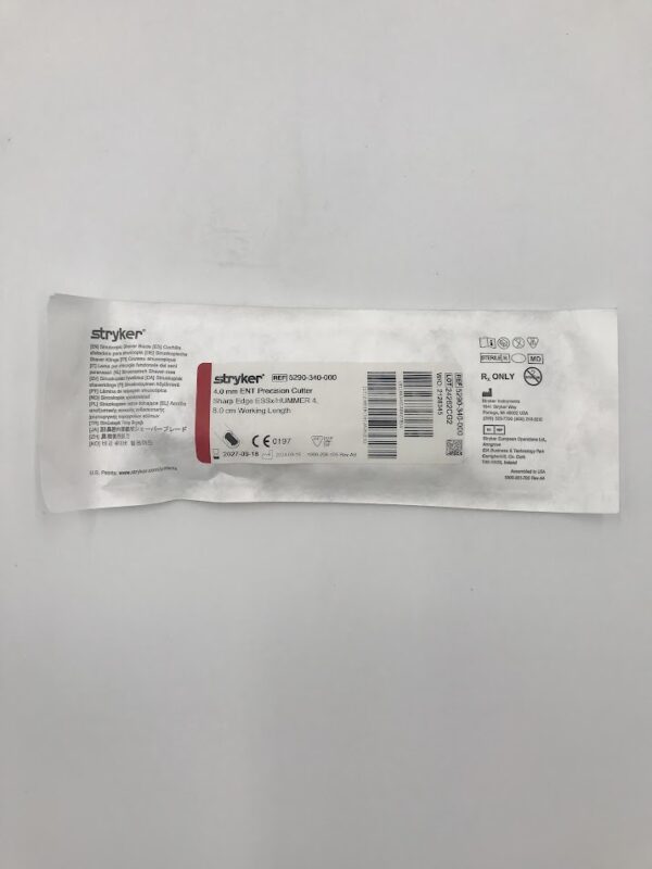 STRYKER 5290-340-000 4.0mm Ent Precision Cutter Sharp Edge ESSx/Hummer 4 8.0mm
