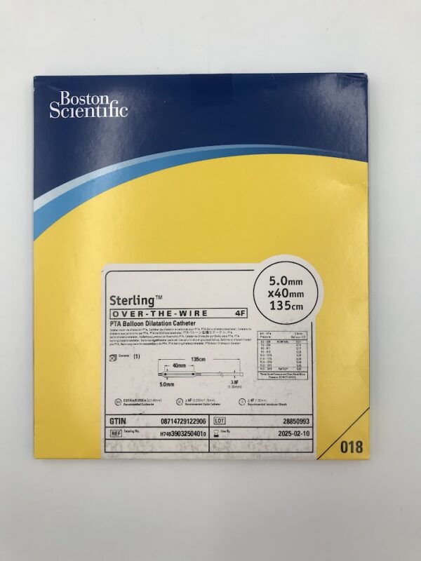 BOSTON SCIENTIFIC 3903250401 Sterling Over-The-Wire 4F PTA Balloon Dilatation Catheter 5.0mm x 40mm x 135cm (X)