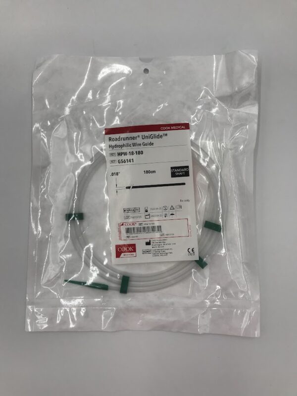 COOK G56141 Roadrunner Uniglide Hydrophilic Wire Guide 0.018" x 150cm Standard Shaft (X)