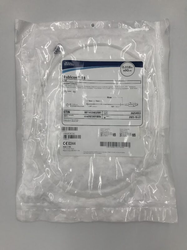 BOSTON SCIENTIFIC 3923901809 Rubicon 18 4F Support Catheter 0.018in x 90cm (X)