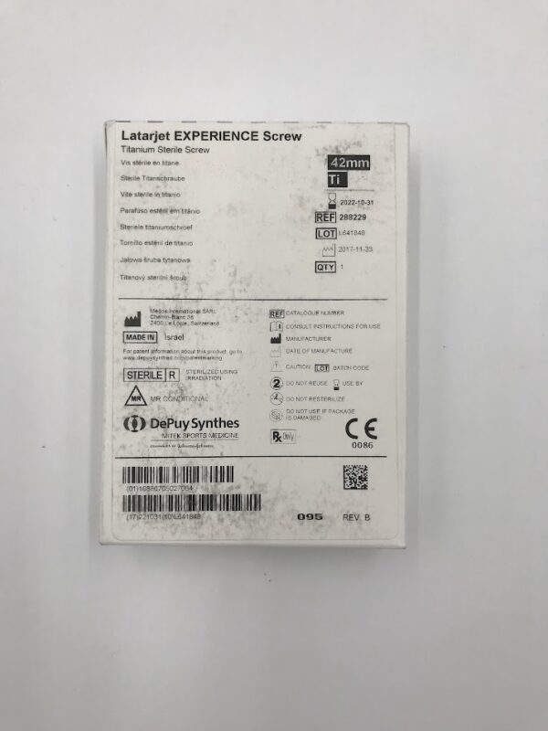 DEPUY 288229 Latarjet Experience Screw 42mm Ti (X)
