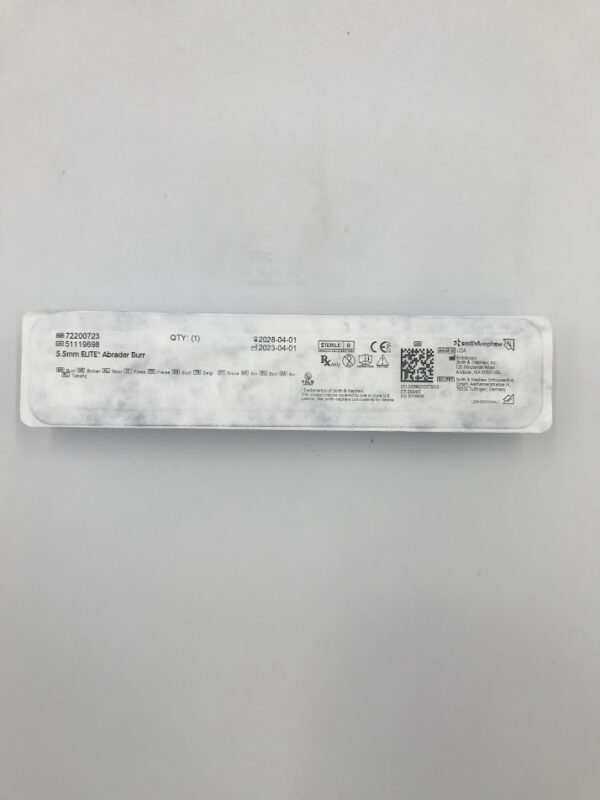 SMITH&NEPHEW 72200723 Dyonics Arthroscopic Surgery Blade 5.5mm Elite Abrader Burr