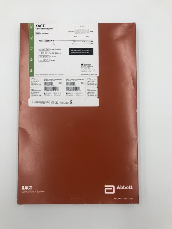 ABBOTT 82088-01 Xact Carotid Stent System Diam. 9-9 mm Stent Length 30mm (X)