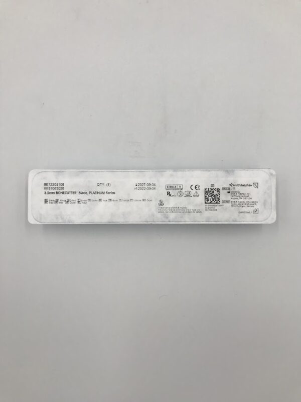 SMITH&NEPHEW 72205108 3.5mm Bonecutter Blade Platinum Series