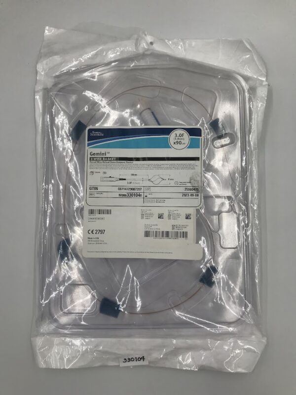 BOSTON SCIENTIFIC 330104 Gemini 3 Wire Basket Paired Wire Helical Stone Retrieval Basket 3.0f x 90cm (X)