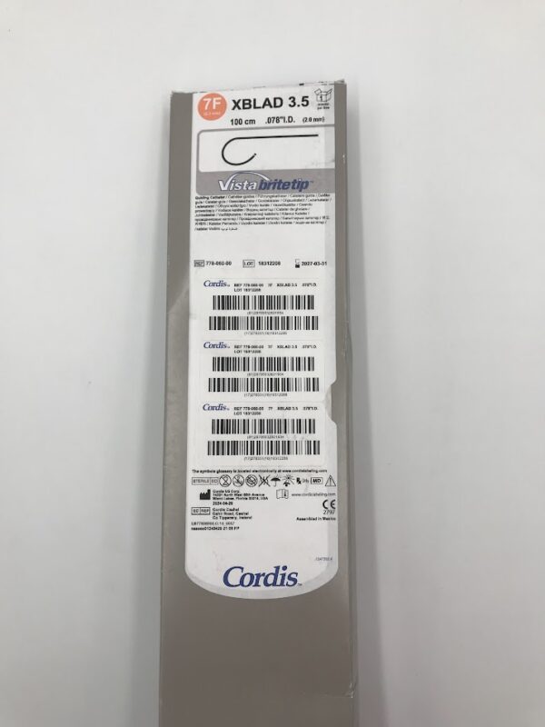 CORDIS 778-060-00 XBLAD 3.5 Guiding Catheter 7F 100cm, 0.078" I.D. Vista BriteTip (Box)