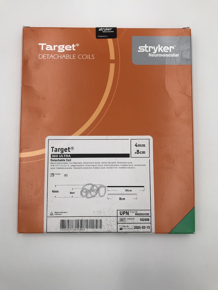 STRYKER 542408 Target 360 Ultra Detachable Coil 4mm x 8cm (ID)