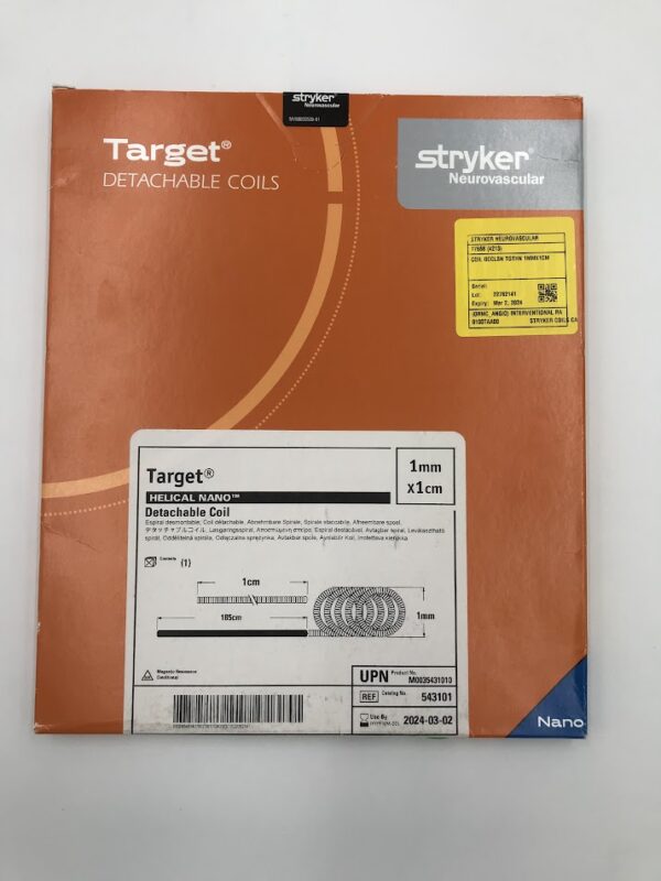 STRYKER 543101 Target Helical Nano Detachable Coil 1.0mm x 1cm (X)