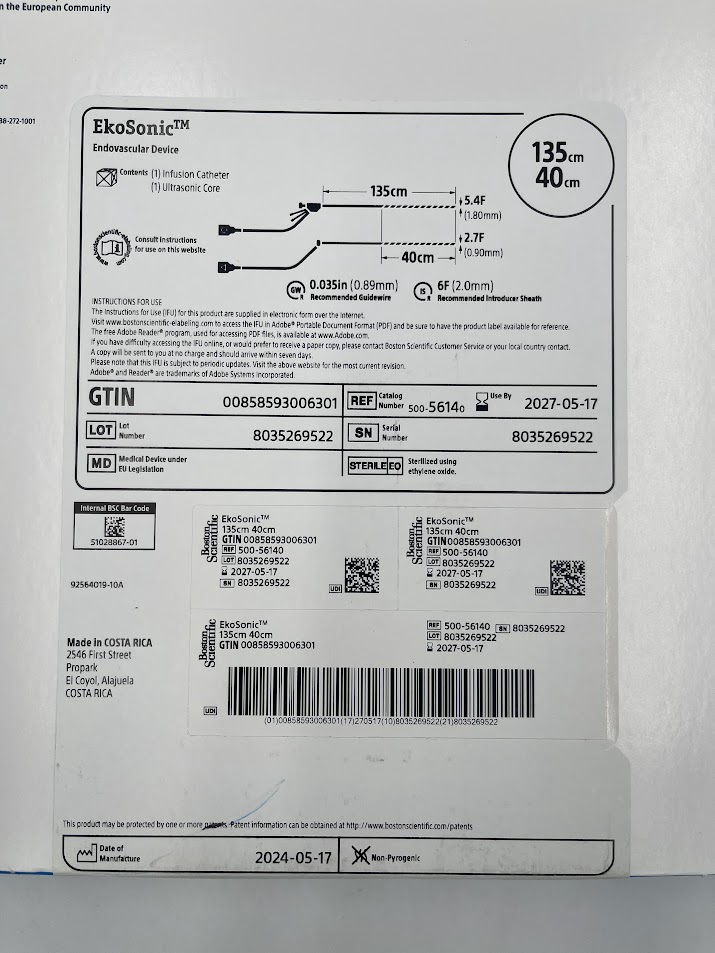 BOSTON SCIENTIFIC 5614 Endovascular Device 135cm / 40cm - Image 2