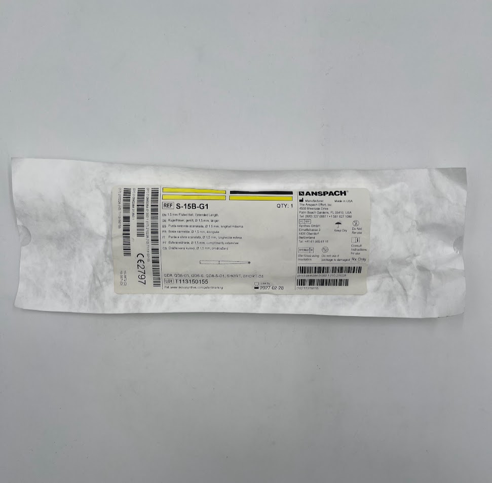 ANSPACH S-15B-G1 1.5mm Fluted Ball, Extended Length