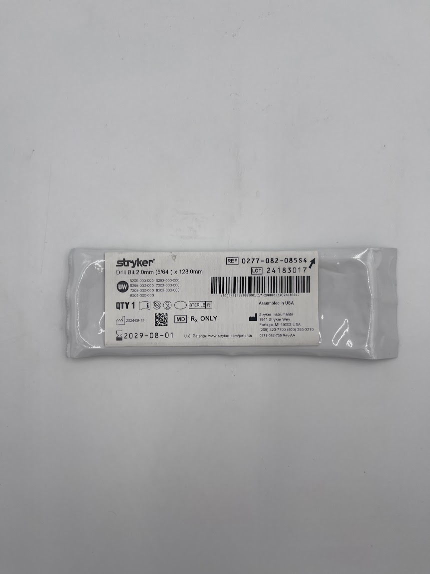 STRYKER INSTRUMENTS 0277-082-085S4 Drill Bit 1.6mm (1/16") x 128.0mm