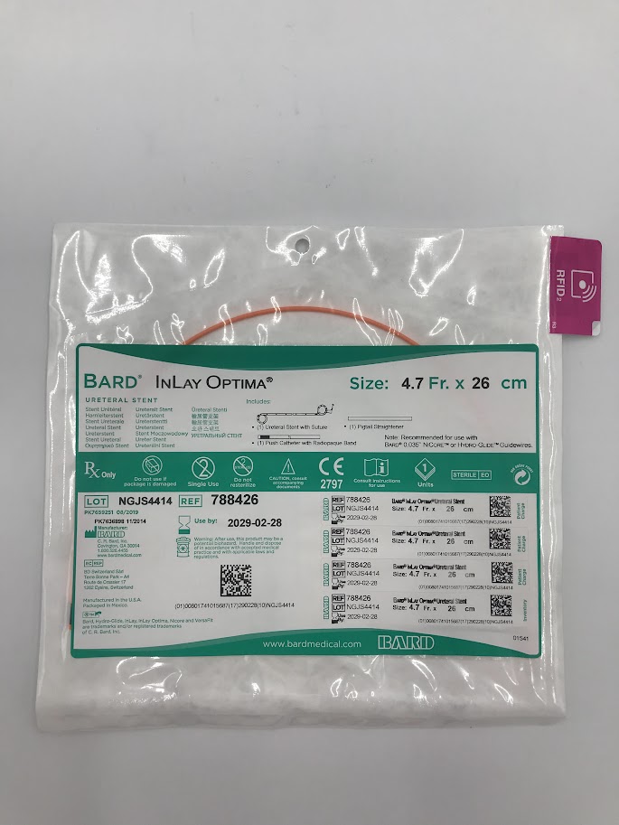 BARD 788426 InLay Optima Ureteral Stent Size: 4.7Fr x 26cm