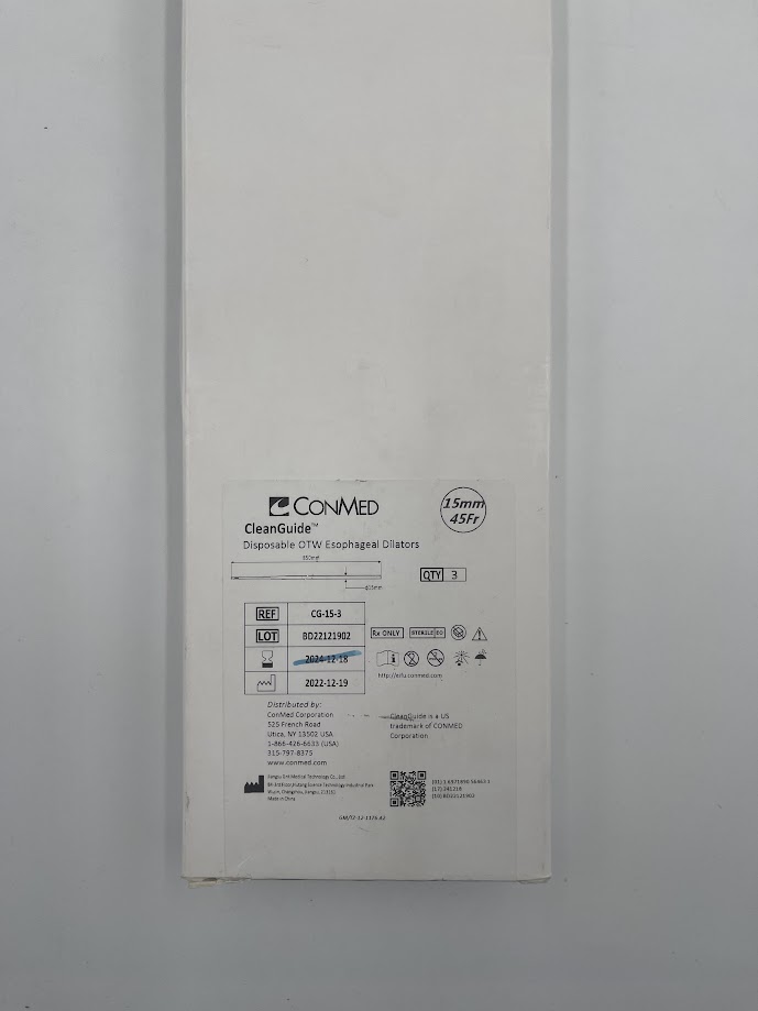 CONMED CG-15-3 Disposable OTW Esophageal Dialtors 15mm x 45FR (X)
