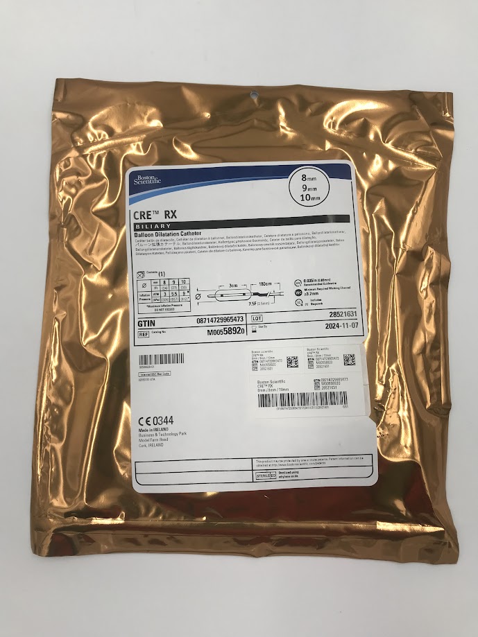 BOSTON SCIENTIFIC 5892 Cre Rx Biliary Balloon Dilatation Catheter 8mm, 9mm, 10mm 7.5f, 180cm (X)