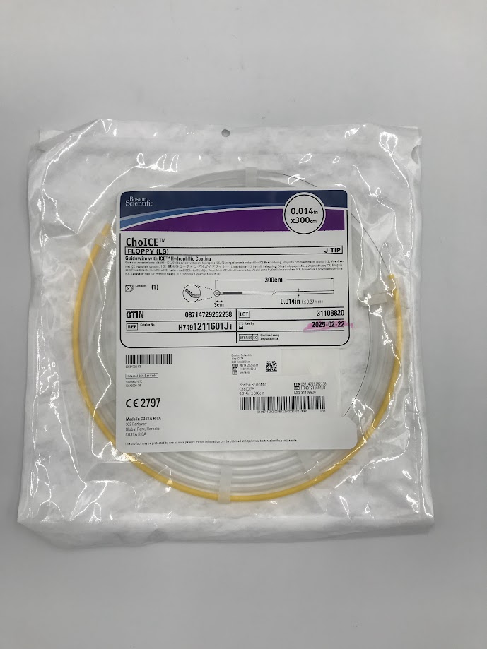 BOSTON SCIENTIFIC 1211601J Choice Floppy (LS) J-Tip Guidewire With Ice Hydrophilic Coating 0.014in x 300cm (X)