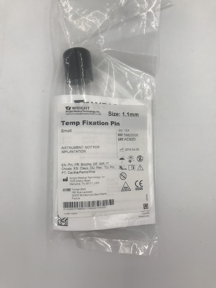 WRIGHT MEDICAL TECHNOLOGY 58820006 Temp Fixation Pin Small Size: 1.1mm