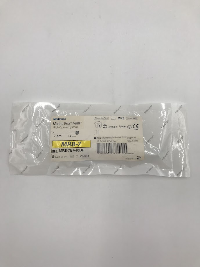 MEDTRONIC MR8-7BA40DF MR8-7 Midas Rex MR8 High-Speed System Dissecting Tool, Attachment 7cm Diam. 4mm (X)