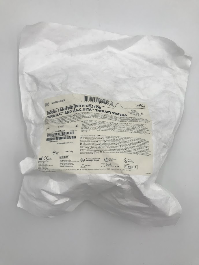 KCI M8275093/5 1000ml Canister W/gel For Infovac And V.A.C. Ulta Therapy Systems (X)