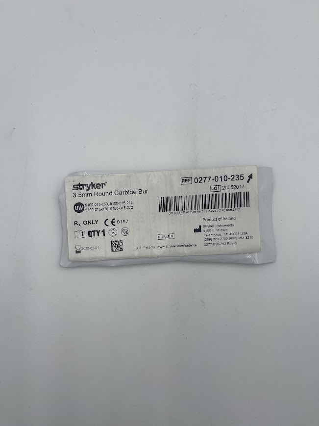 STRYKER 0277-010-235 3.5mm Round Carbide Bur (X)