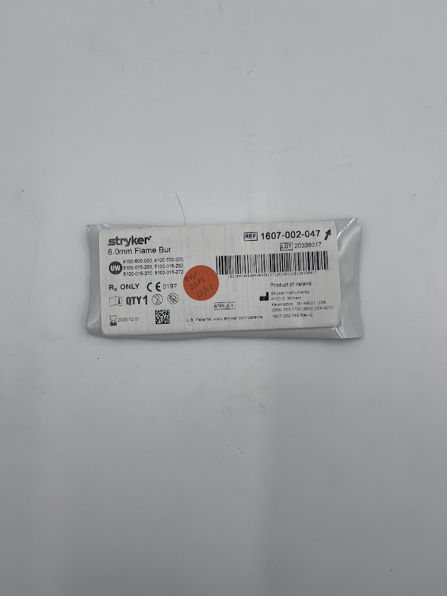 STRYKER 1607-002-047 Flame Bur 6.0mm (X)