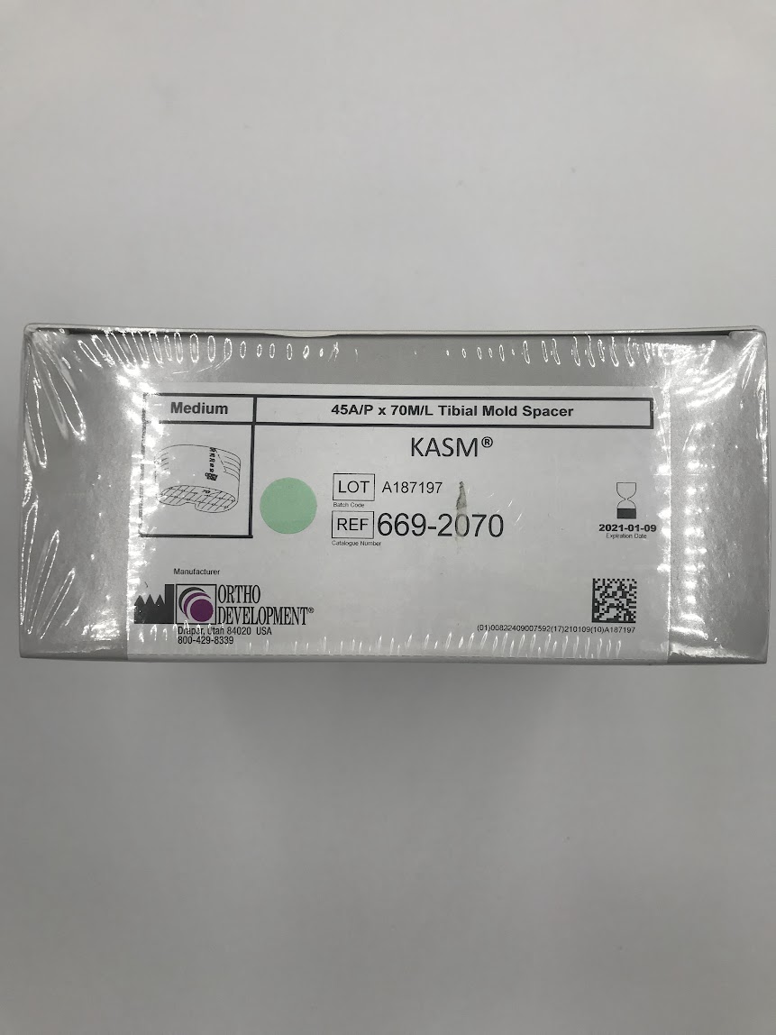 ORTHO DEVELOPMENT 669-2070 45A/P x 70M/L Tribial Mold Spacer (X)