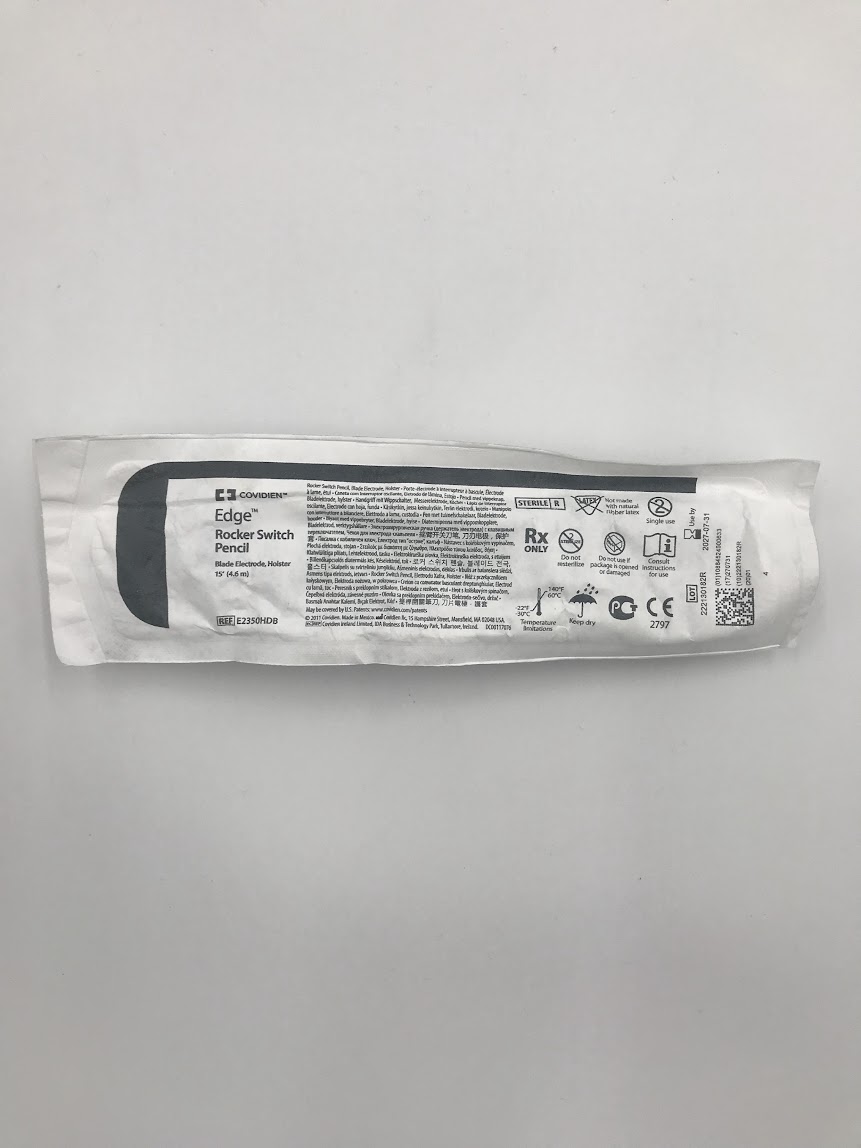 COVIDIEN E2350HDB EDGE Rocker Switch Pencil Blade Electrode, Holster 15' (4.6m)